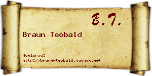 Braun Teobald névjegykártya